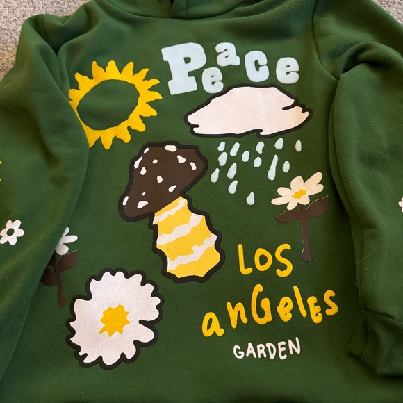 Riot Empire Graphic Wearable Art Psychedelic Hippiecore Green Hoodie Mens Size M - Picture 4 of 6